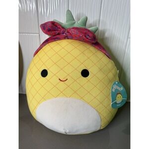 NWT 14" Squishmallows MAUI the Pineapple 2023 Plush Toy Red Headband Crown #3298